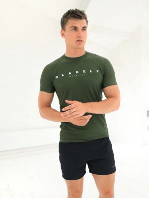 Blakely Apex Active T-Shirt Verdes Oscuro | 742JKPMHI