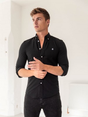 Blakely Arlo Soft Stretch Shirt Negros | 374ADGSFV