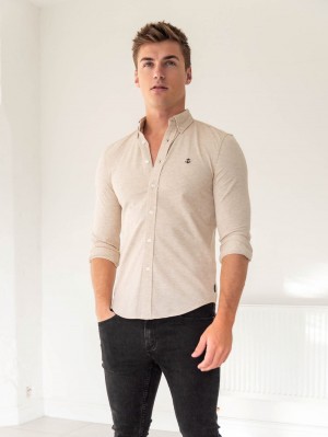 Blakely Arlo Soft Stretch Shirt Sand | 196ECYOUK