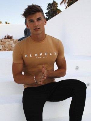Blakely Axson T-Shirt Dorados | 079VXJAKO