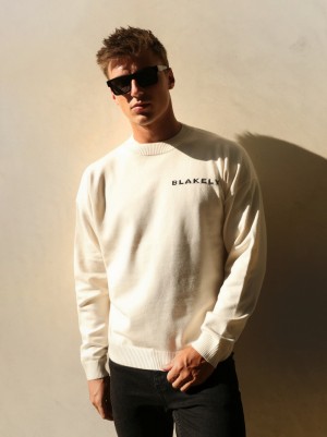 Blakely Blakely Knitted Jumper Blancos | 329PQIFCD