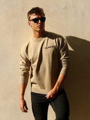Blakely Blakely Knitted Jumper Tan | 125FASIEK