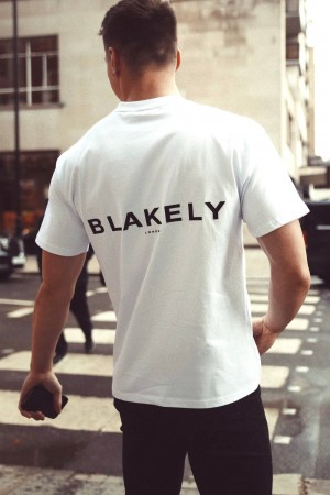 Blakely Blakely London Oversized T-Shirt Blancos | 285TQDXLJ