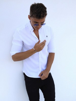 Blakely Caspian Fitted Stretch Shirt Blancos | 305KRDUSJ