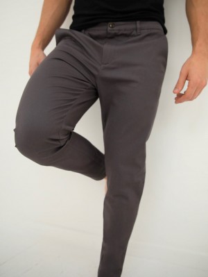 Blakely Cavill Slim Fit Tailored Chinos Charcoal | 786LAKFNX