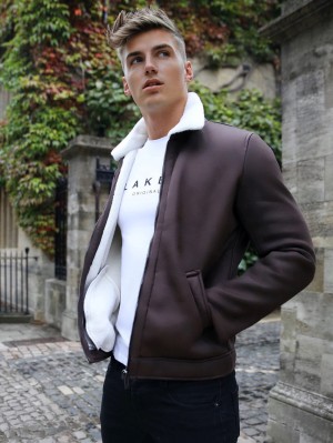 Blakely Culver Aviator Jacket Marrom | 852YZBWVJ