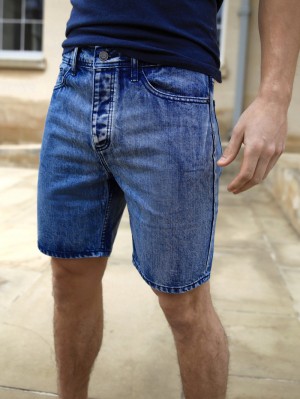 Blakely Denim Shorts Azules Oscuro | 279ZOHDQX