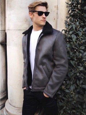 Blakely Dumont Aviator Jacket Grises | 461OKJNIE