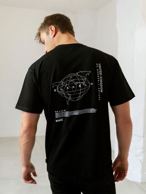 Blakely Global Relaxed Fit T-Shirt Negros | 371KORMGX