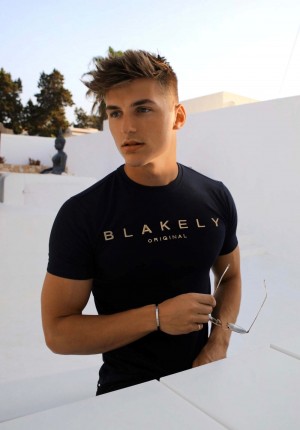 Blakely Goldcross T-Shirt Negros | 831TQROJF