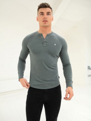 Blakely Henley Brushed Soft T-Shirt Verdes | 830OCDKZS