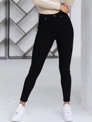 Blakely High Waisted Skinny Jeans Negros | 965YMUQFP