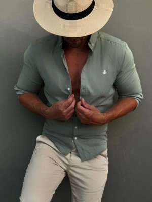Blakely Hunter Shirt Verde Menta Verdes | 421WIDRHV