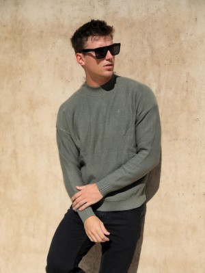 Blakely Huxley Knit Jumper Kaki Claro | 731WEALOY
