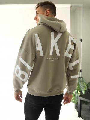Blakely Idris Oversized Hoodie Beige | 563BVGAMP