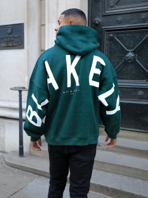 Blakely Idris Oversized Hoodie Verdes | 416XPQUYS