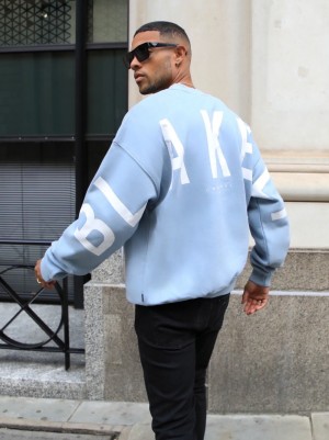 Blakely Idris Oversized Jumper Azules | 651XWLMHR