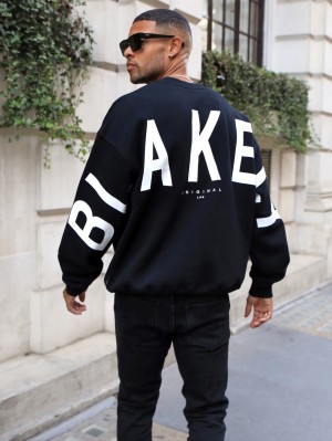 Blakely Idris Oversized Jumper Negros | 720LWJVZI