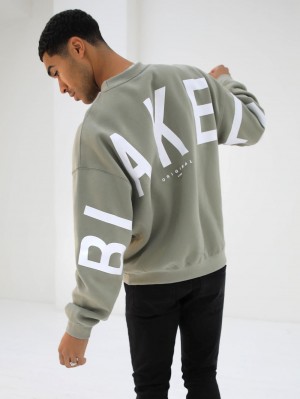 Blakely Idris Oversized Jumper Verde Oliva | 065NXHDMZ