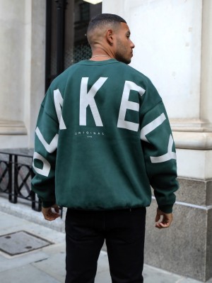 Blakely Idris Oversized Jumper Verdes Oscuro | 657ZLFGEP