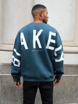 Blakely Idris Oversized Jumper Verdes | 937KNXUMR