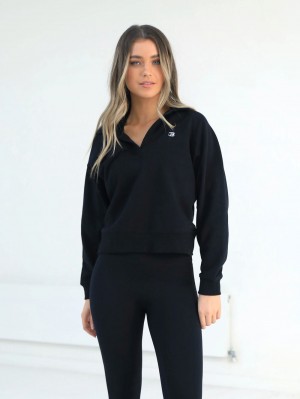 Blakely Initial V-Neck Jumper Negros | 421ZFNRXU