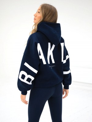 Blakely Isabel Oversized Hoodie Azul Marino Azules | 034AECXQT
