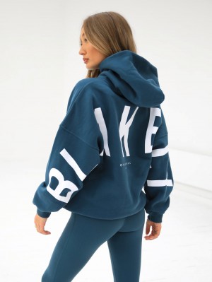 Blakely Isabel Oversized Hoodie Azules | 465UHEILG