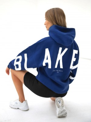 Blakely Isabel Oversized Hoodie Azules | 069XTLHDS