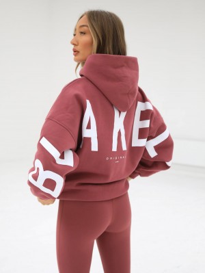 Blakely Isabel Oversized Hoodie Berry | 261OHLGWJ