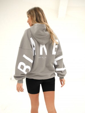 Blakely Isabel Oversized Hoodie Grises | 734UALJFK