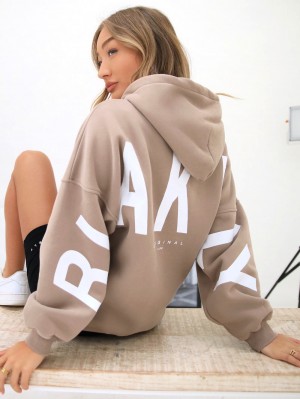 Blakely Isabel Oversized Hoodie Marrom | 803PFUMYO
