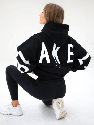 Blakely Isabel Oversized Hoodie Negros | 912LDJPHB