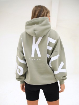 Blakely Isabel Oversized Hoodie Verde Oliva | 289RAFOQU