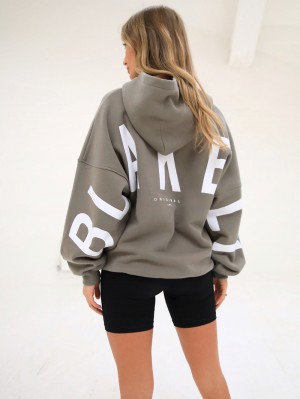 Blakely Isabel Oversized Hoodie Verdes | 035EHFOKR