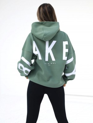 Blakely Isabel Oversized Hoodie Verdes | 460CHPBLD