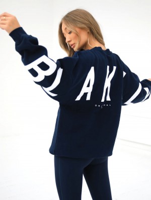Blakely Isabel Oversized Jumper Azul Marino Azules | 620NZPFAM