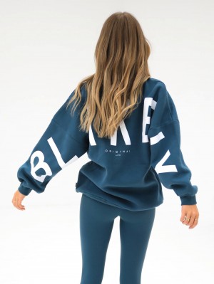 Blakely Isabel Oversized Jumper Azules | 579BCZNPV