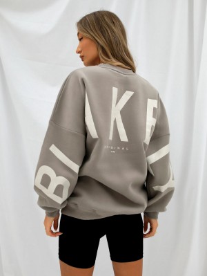 Blakely Isabel Oversized Jumper Grises | 304GLVKTF