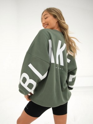 Blakely Isabel Oversized Jumper Kaki Verdes | 798IFETJB