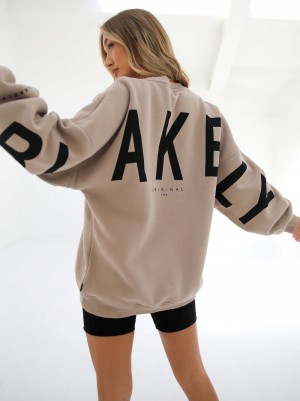 Blakely Isabel Oversized Jumper Tan | 453GUYWIV