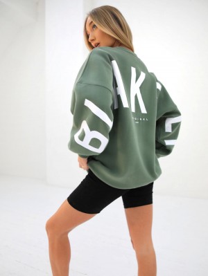 Blakely Isabel Oversized Jumper Verdes | 271SLAHMN
