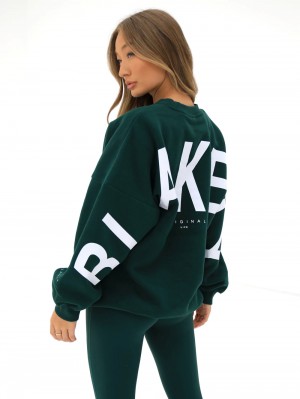 Blakely Isabel Oversized Jumper Verdes | 078BNGEQL