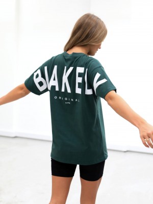 Blakely Isabel Oversized T-Shirt Verdes | 296WMBOEL