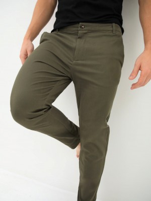 Blakely Kingsley Slim Fit Tailored Chinos Kaki | 374NBDQCS