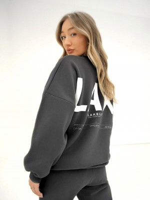 Blakely LAX Isabel Oversized Jumper Charcoal | 870BINVCZ