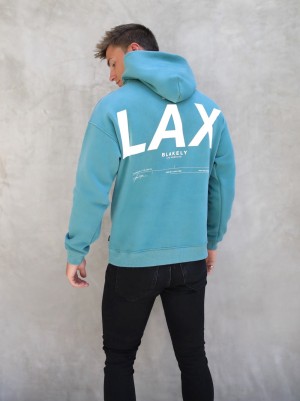 Blakely LAX Relaxed Hoodie Turquesa | 051AGYQCI