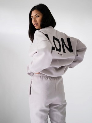 Blakely LDN Womens Oversized Jumper Stone | 564JXIHEW