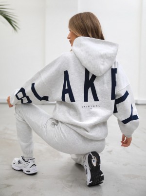 Blakely Life & Style Isabel Oversized Hoodie Blancos | 319KPCNLW