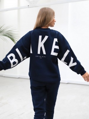 Blakely Life & Style Isabel Oversized Jumper Azul Marino Azules | 917MWBGRP